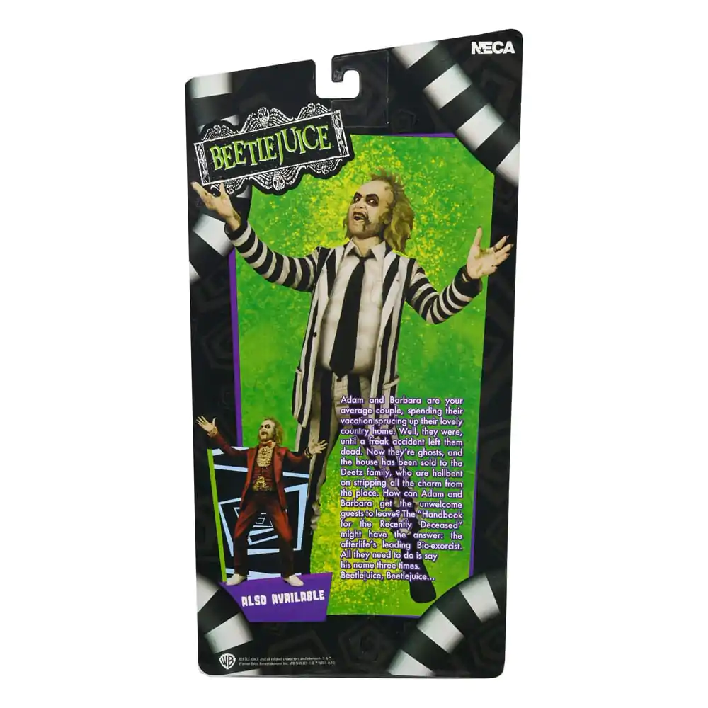 Beetlejuice 1988 Actionfigur Beetlejuice Black and White Striped Suit 18 cm termékfotó