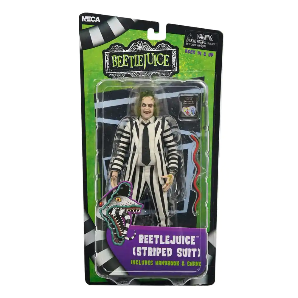 Beetlejuice 1988 Actionfigur Beetlejuice Black and White Striped Suit 18 cm termékfotó