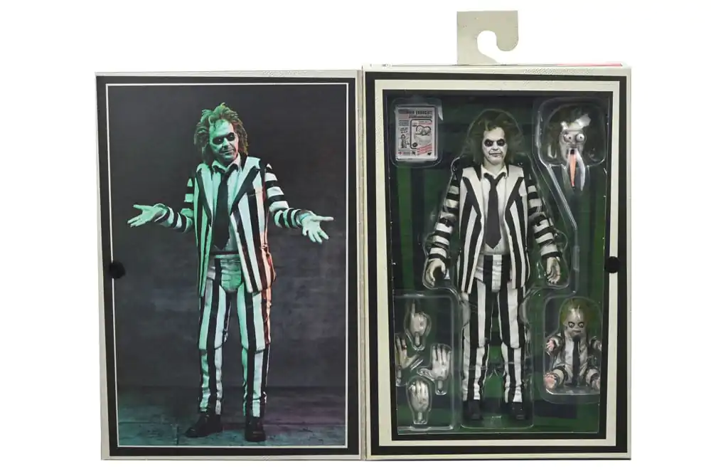 Beetlejuice Beetlejuice 7 Scale Ultimate Striped Suit Beetlejuice akciófigura 18 cm termékfotó