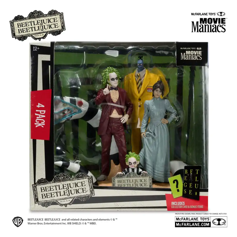 Beetlejuice Beetlejuice Movie Maniacs 4db-os PVC szobor figura csomag 15 cm termékfotó