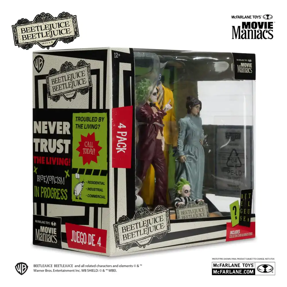 Beetlejuice Beetlejuice Movie Maniacs 4db-os PVC szobor figura csomag 15 cm termékfotó
