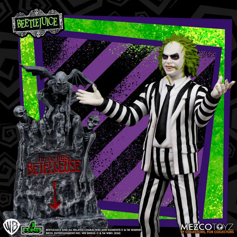 Beetlejuice - Beetlejuice Striped Suite figura 9,5cm termékfotó