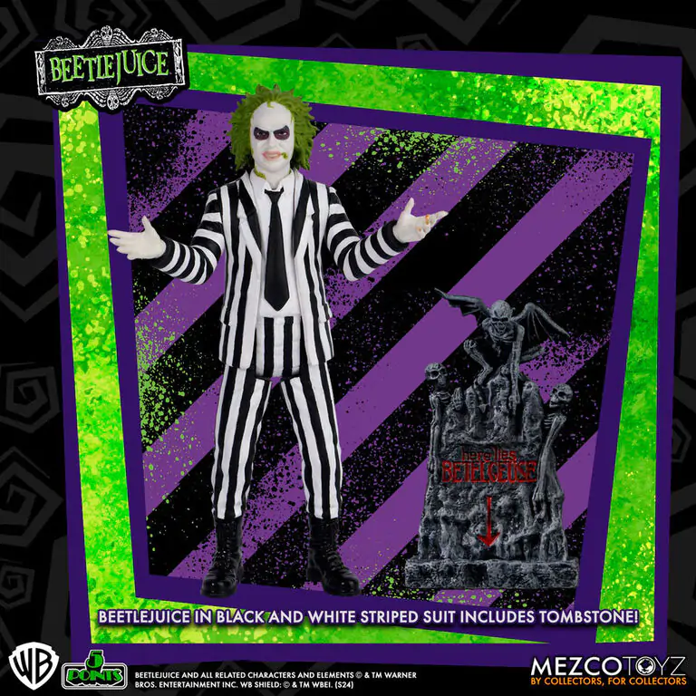 Beetlejuice - Beetlejuice Striped Suite figura 9,5cm termékfotó