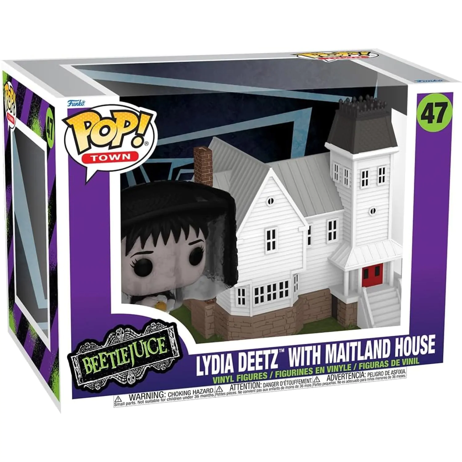 Beetlejuice Funko POP! Town Vinyl figura Lydia Deetz with Maitland House 9 cm termékfotó