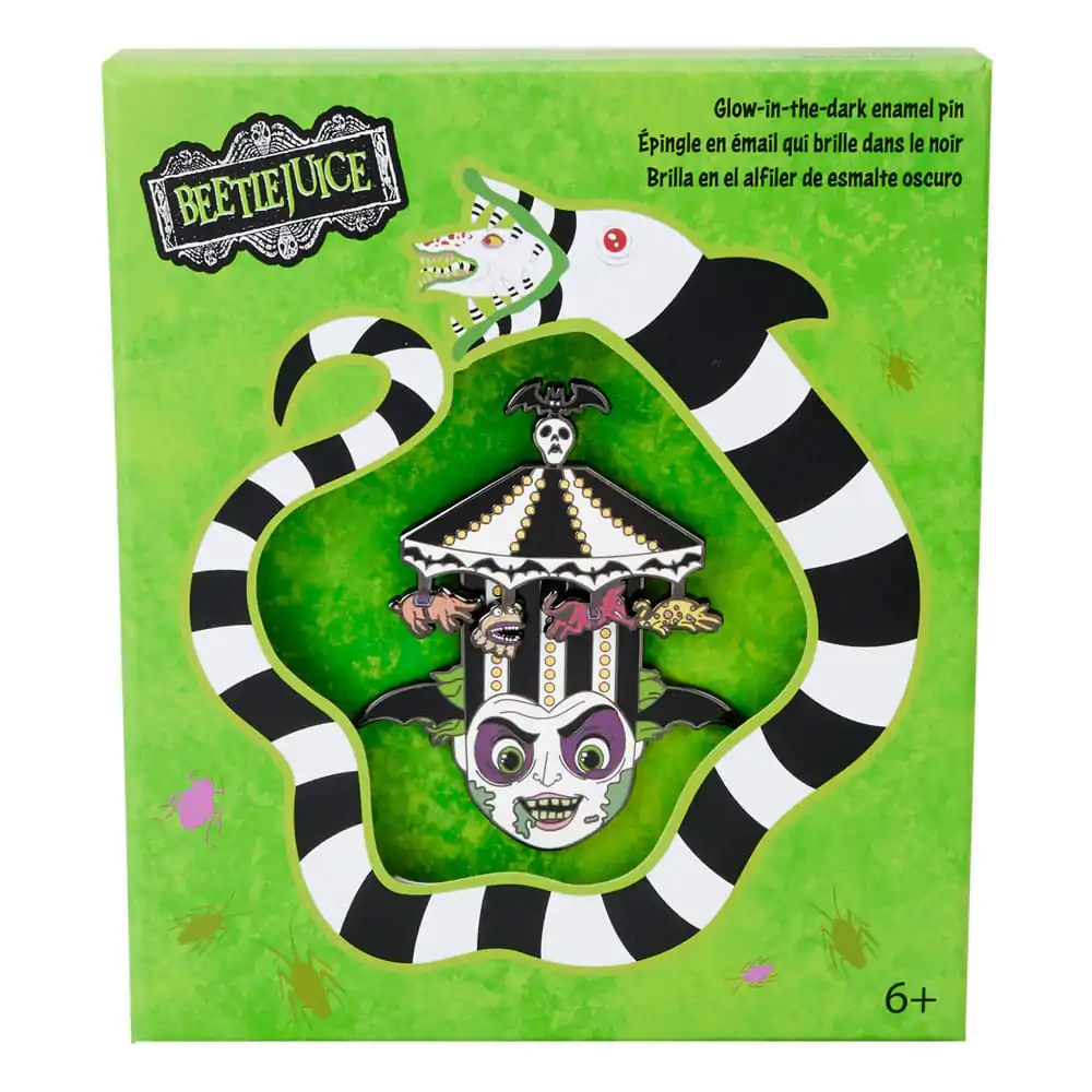 Beetlejuice Sliding Enamel Pin Carousell Hat Sliding zománcozott kitűző Limitált kiadás 8 cm termékfotó