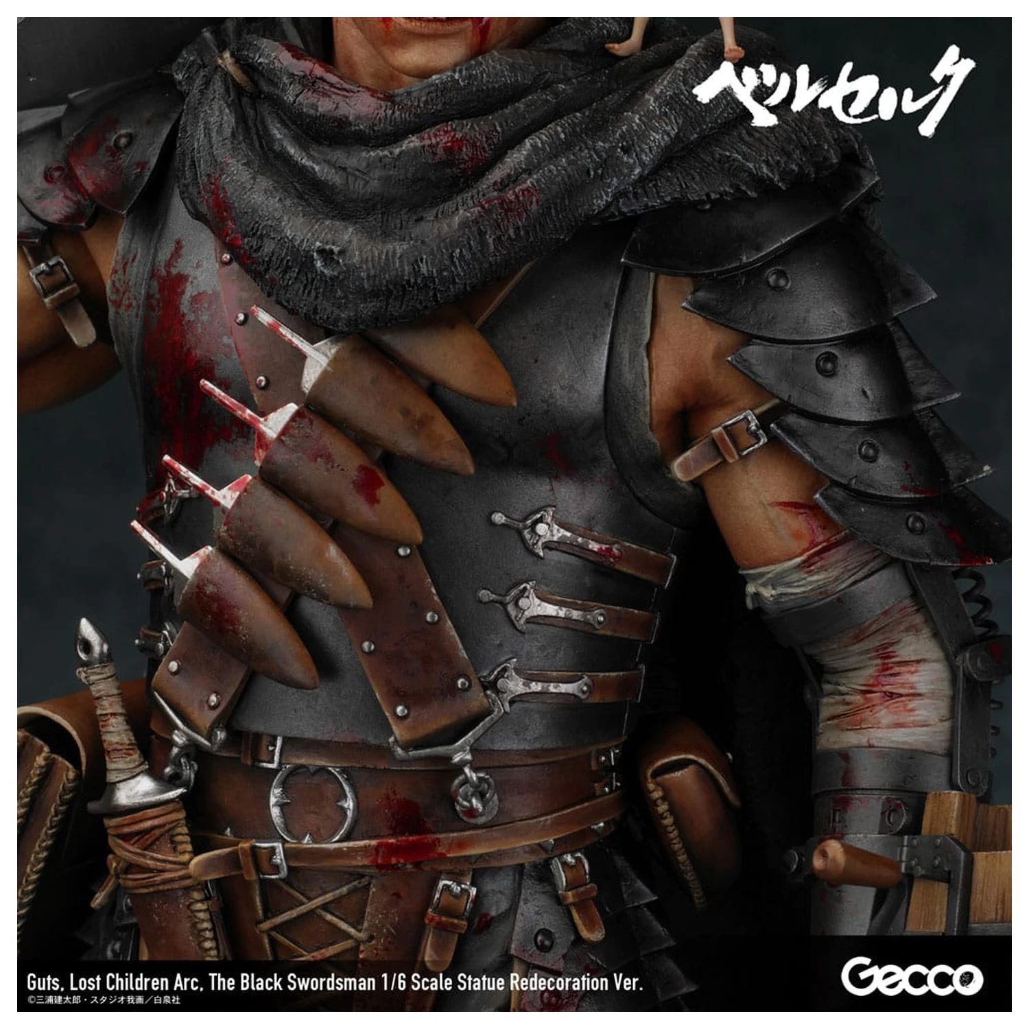 Berserk 1/6 Guts Lost Children Arc The Black Swordsman Redecoration Ver. szobor figura 38 cm termékfotó
