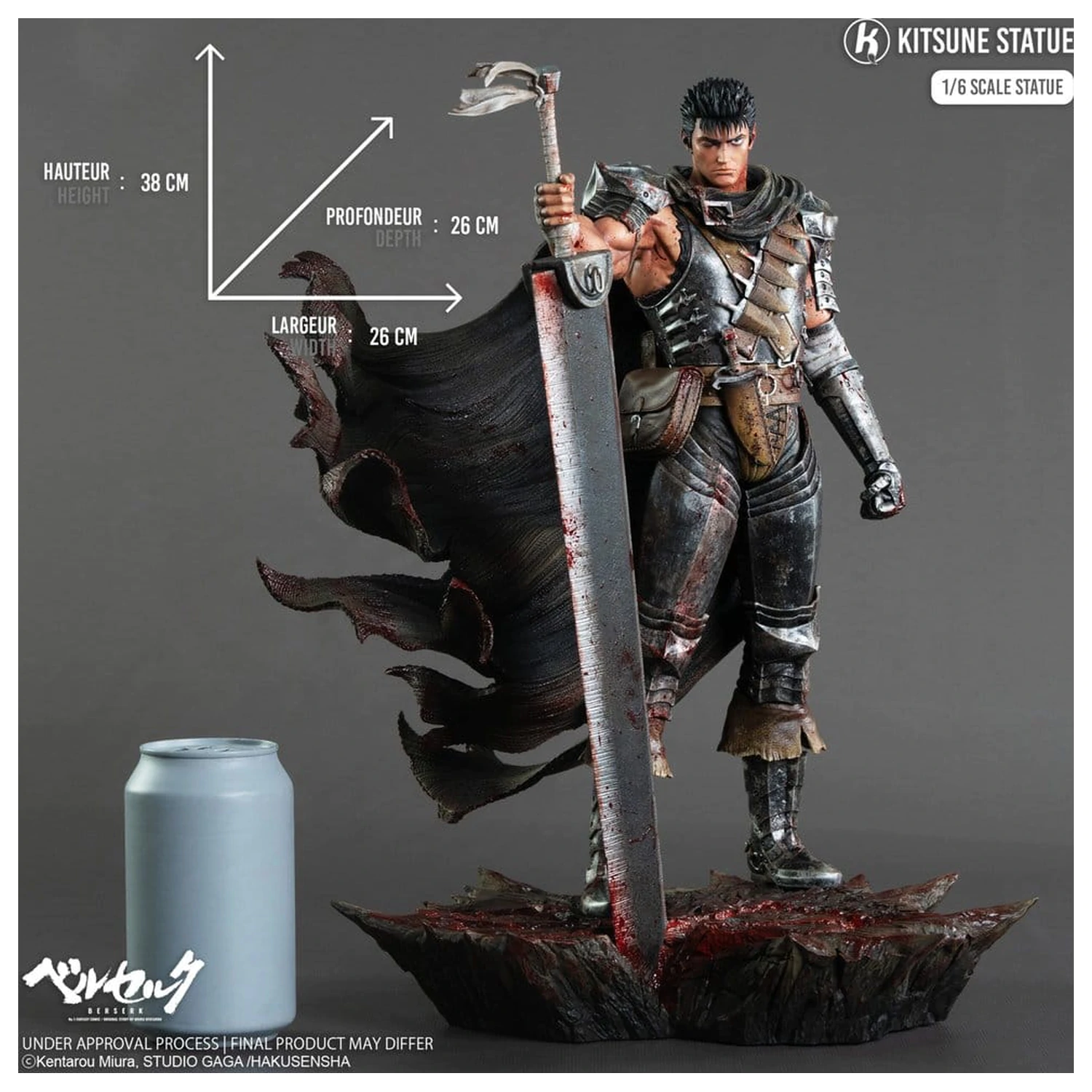 Berserk szobor figura 1/6 Guts 38 cm termékfotó
