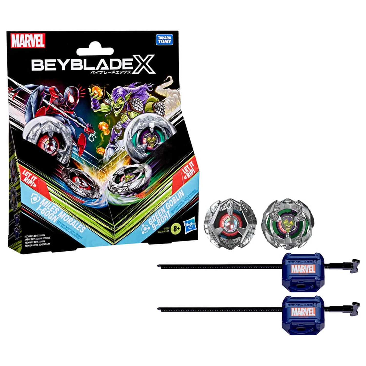 Beyblade X and Marvel Collab Miles Morales 1-60GN vs. Green Goblin 9-80HT termékfotó
