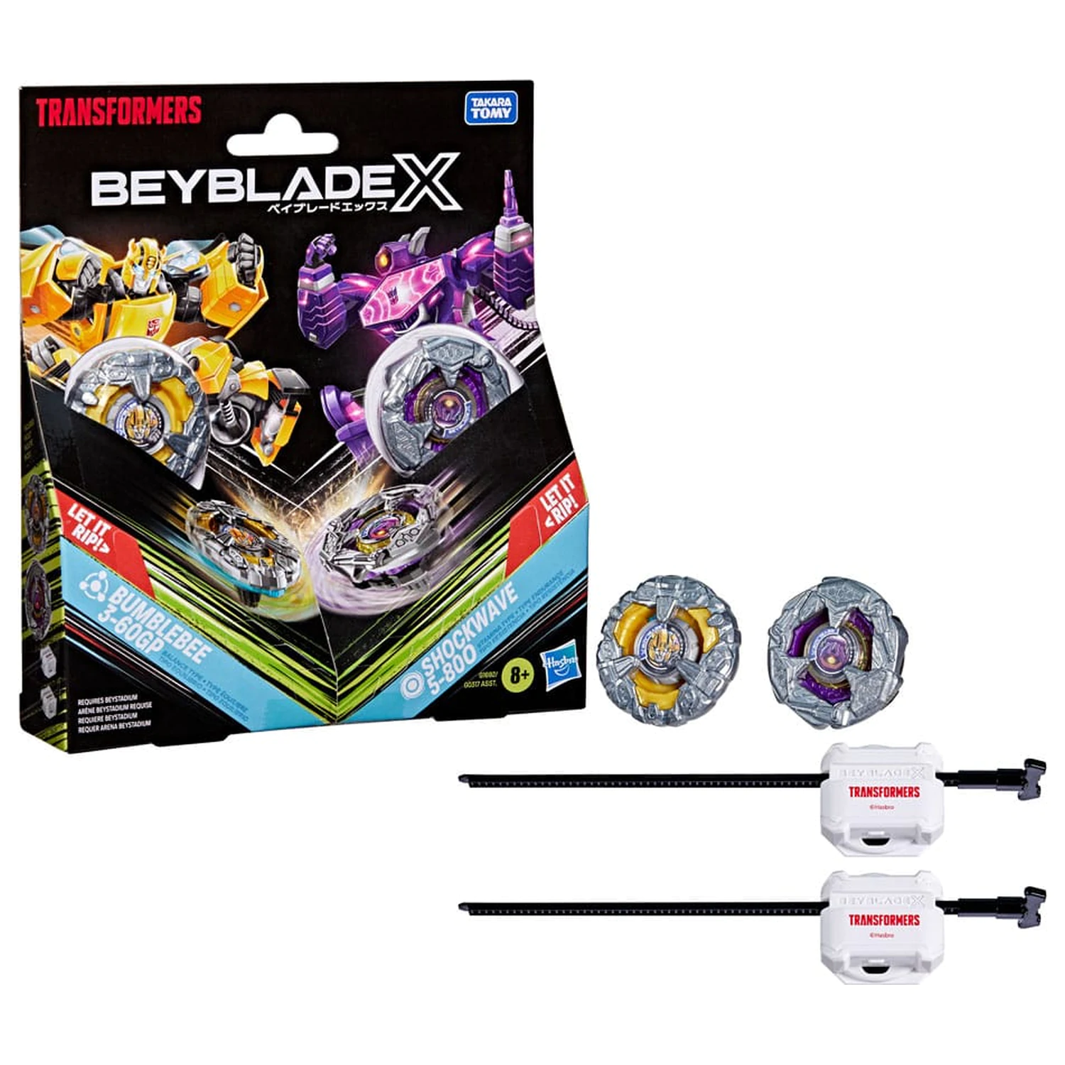 Beyblade X and Transformers Collab Bumblebee 3-60GP vs. Shockwave 5-80O termékfotó