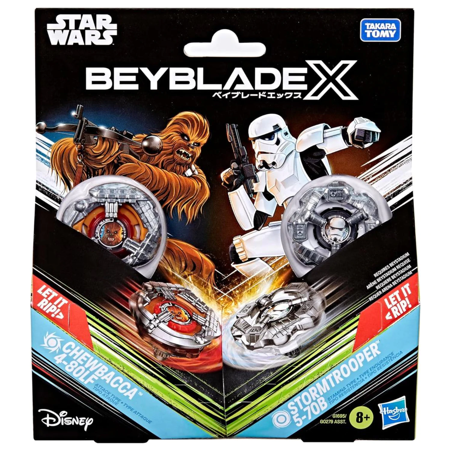 Beyblade X Chewbacca 4-80LF & Stormtrooper 5-70B termékfotó