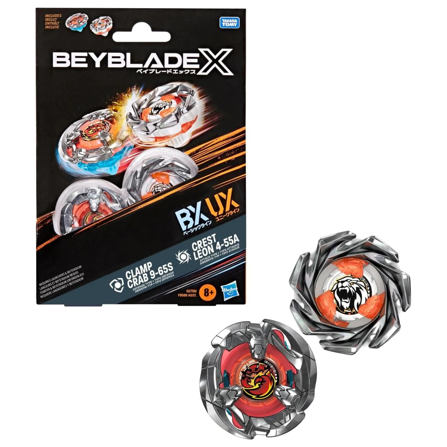 Beyblade X Clámpa Crab 9-65S & Crest Leon 4-55A termékfotó