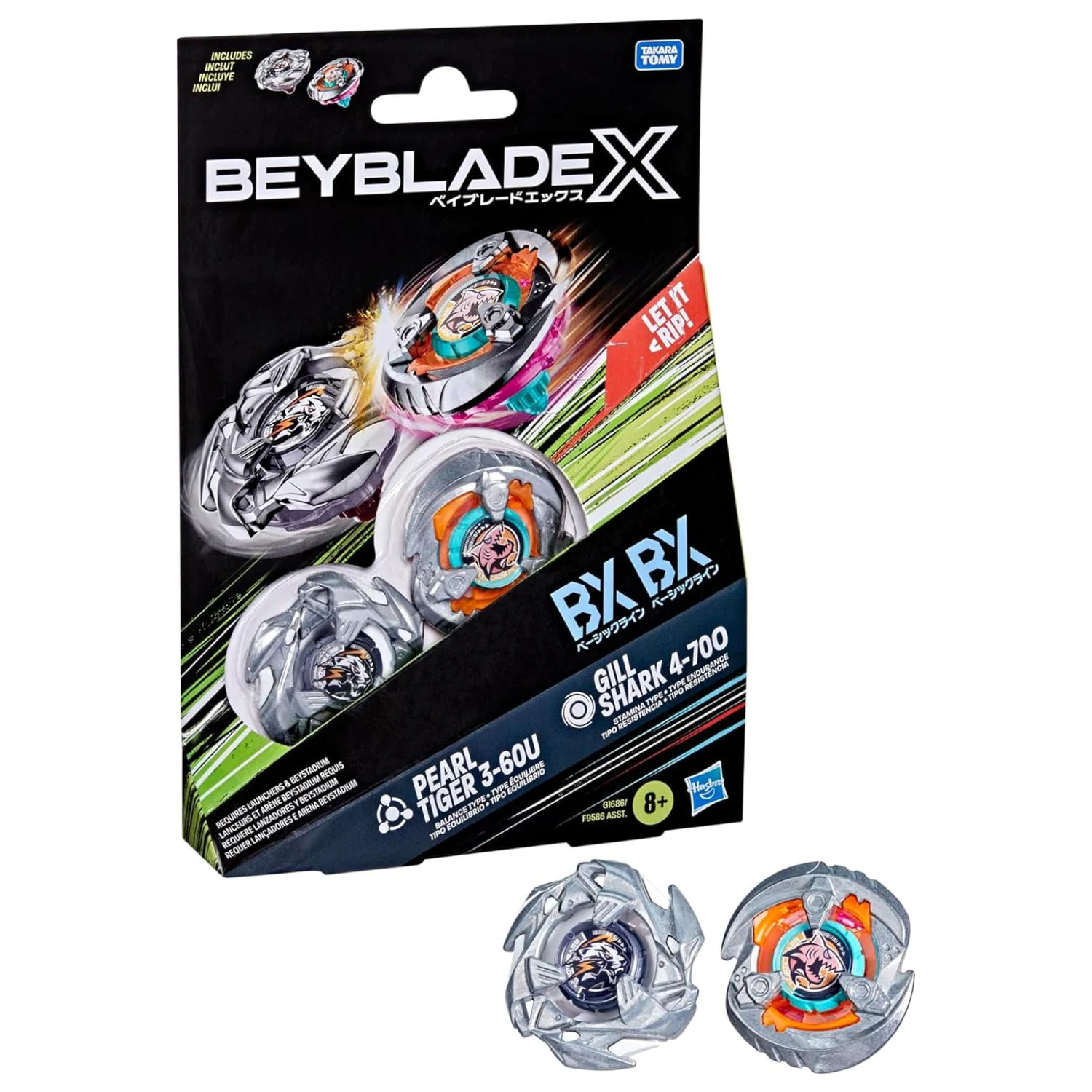 Beyblade X Gill Shark 4-70O & Pearl Tiger 3-60U Dual Pack termékfotó