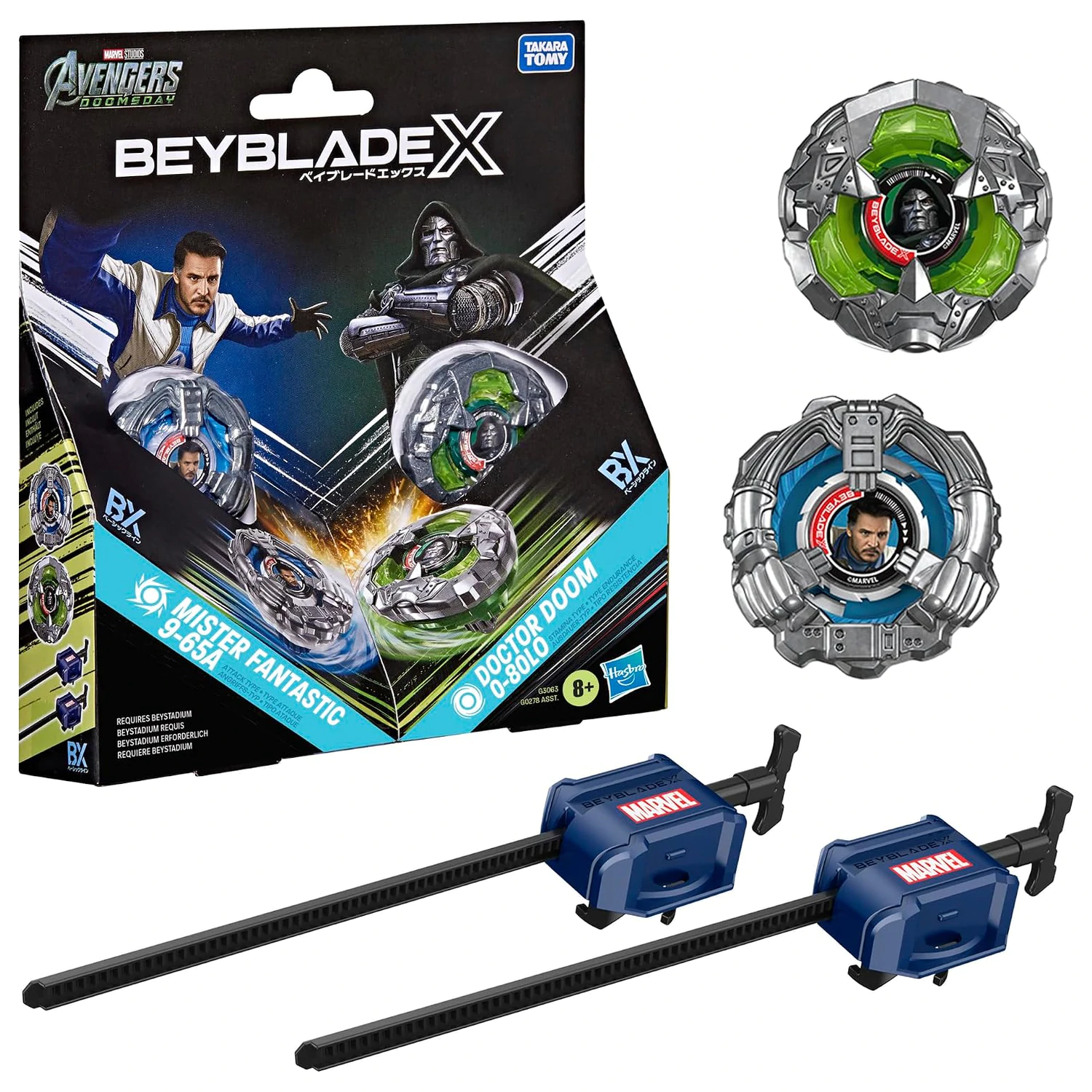 BEYBLADE X Mister Fantastic 9-65A & Doctor Doom 0-80LO termékfotó