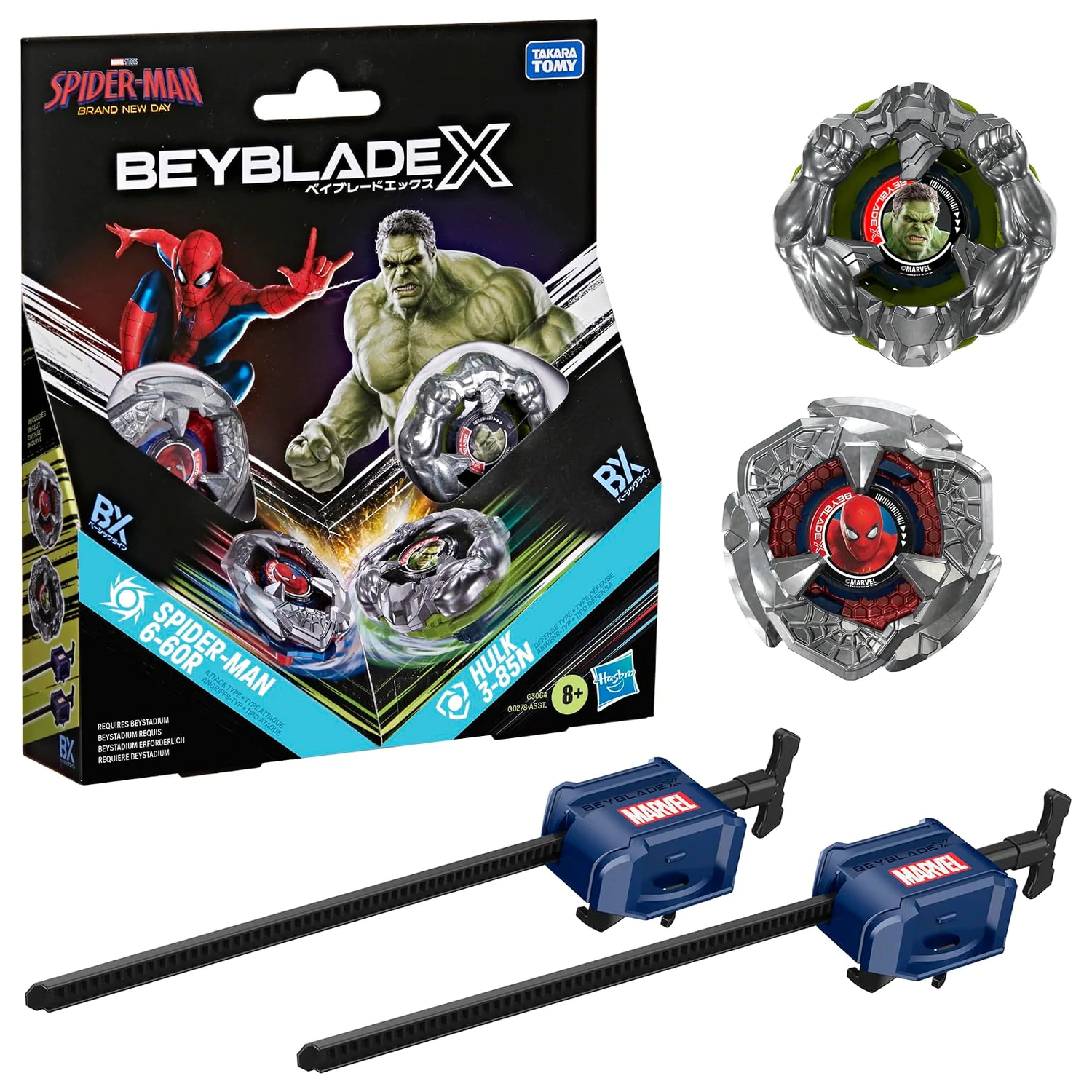 Beyblade X Spider-Man 6-60R & Hulk 3-85N termékfotó