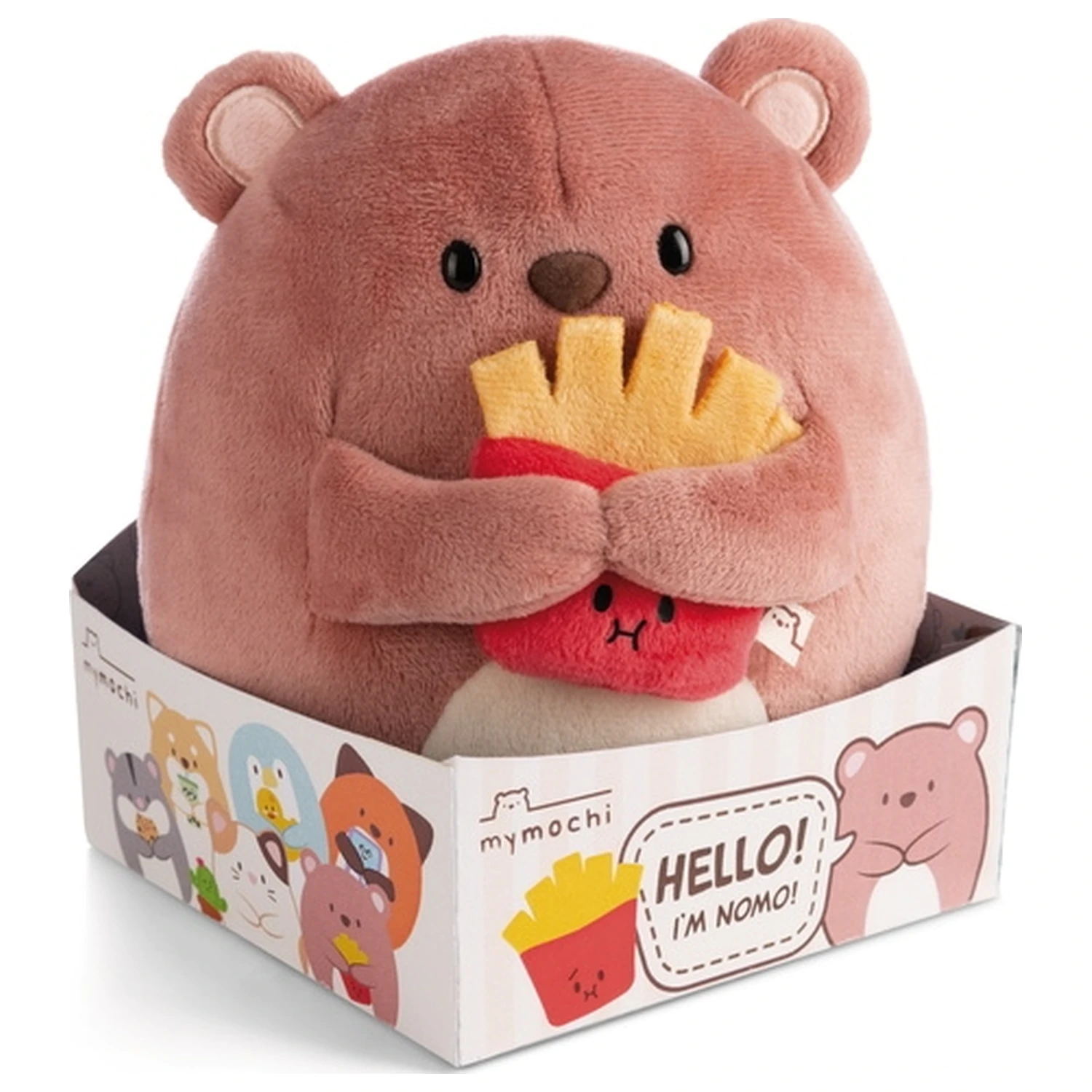 BIG FRIENDS Bear Nomo with French fries plüss 27cm termékfotó