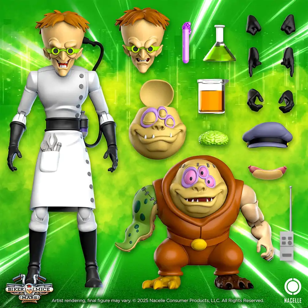 Biker Mice From Mars Karbunkle & Fred The Mutant akciófigura 23 cm termékfotó
