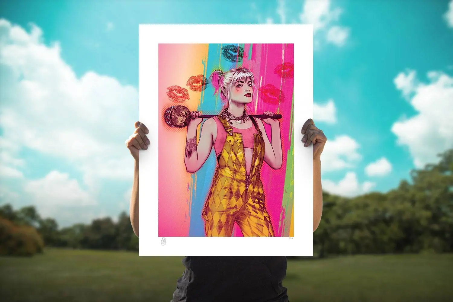 Birds of Prey Art Print Harley Quinn 46 x 61 cm - keretezetlen vászonkép termékfotó