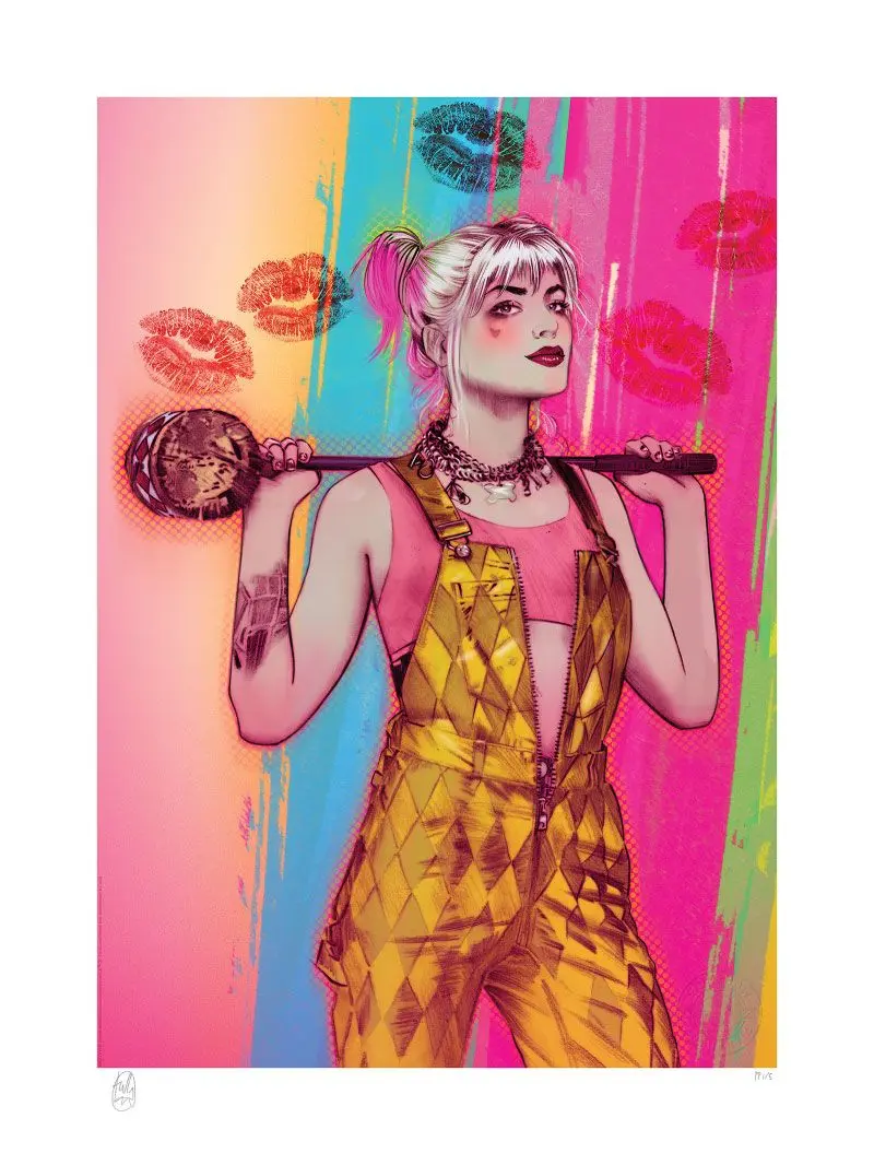 Birds of Prey Art Print Harley Quinn 46 x 61 cm - keretezetlen vászonkép termékfotó