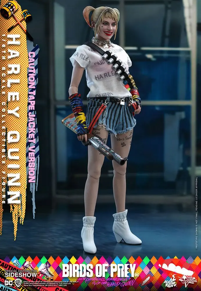 Birds of Prey Movie Masterpiece 1/6 Harley Quinn (Caution Tape Jacket Version) akciófigura 29 cm termékfotó