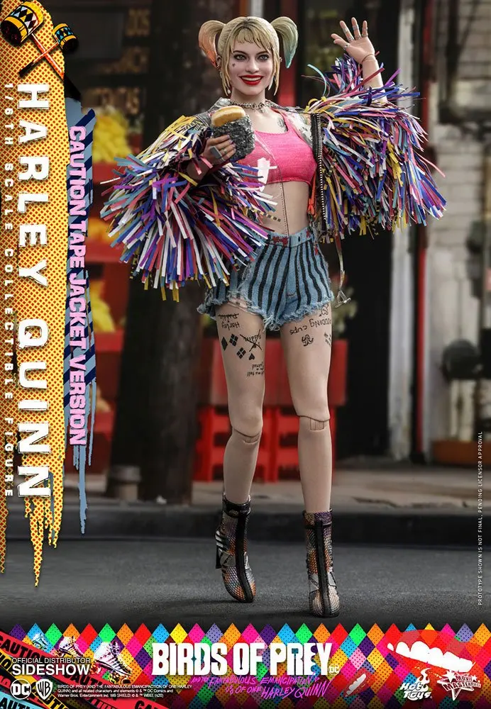 Birds of Prey Movie Masterpiece 1/6 Harley Quinn (Caution Tape Jacket Version) akciófigura 29 cm termékfotó