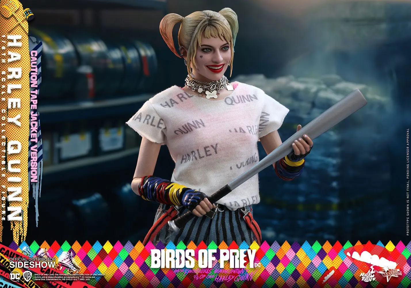 Birds of Prey Movie Masterpiece 1/6 Harley Quinn (Caution Tape Jacket Version) akciófigura 29 cm termékfotó