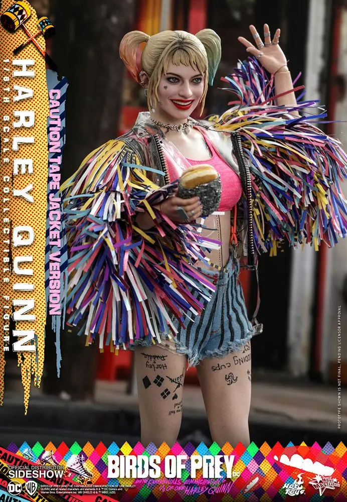 Birds of Prey Movie Masterpiece 1/6 Harley Quinn (Caution Tape Jacket Version) akciófigura 29 cm termékfotó