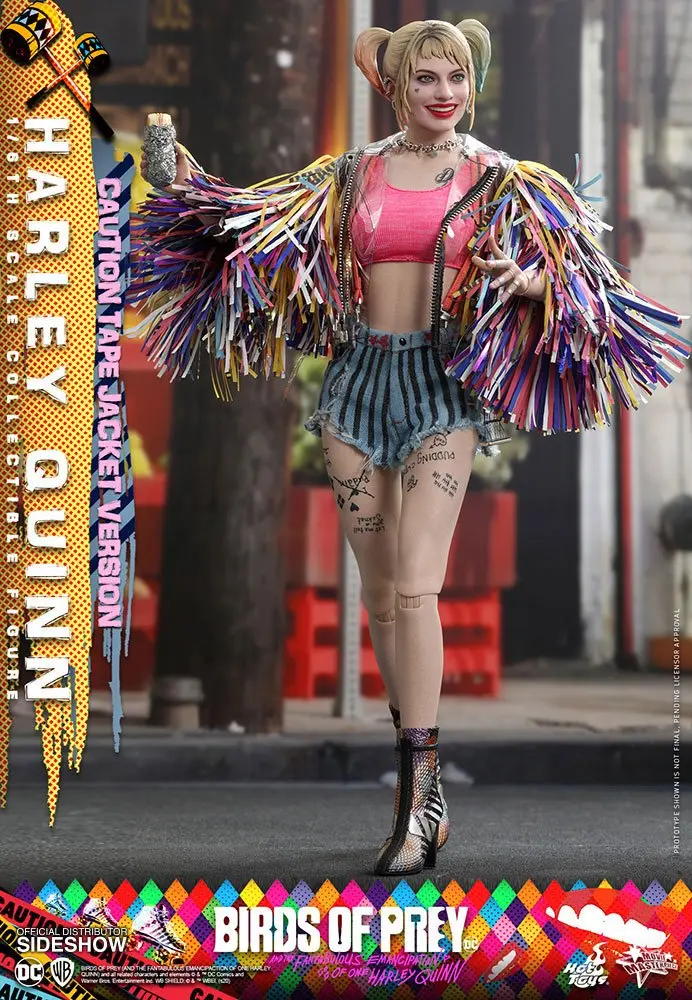 Birds of Prey Movie Masterpiece 1/6 Harley Quinn (Caution Tape Jacket Version) akciófigura 29 cm termékfotó
