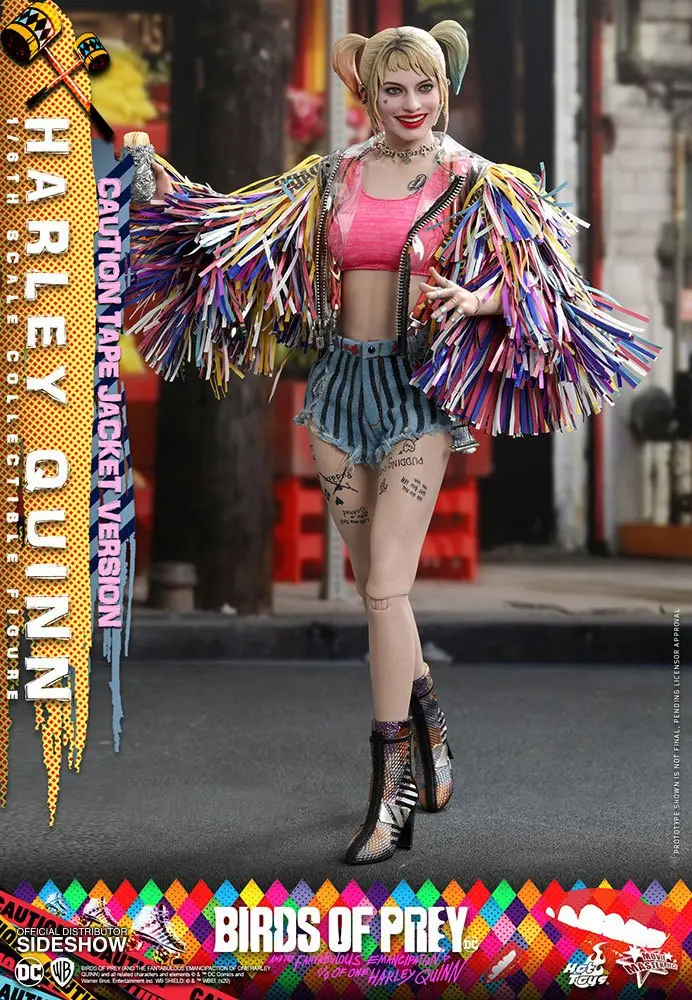 Birds of Prey Movie Masterpiece 1/6 Harley Quinn (Caution Tape Jacket Version) akciófigura 29 cm termékfotó