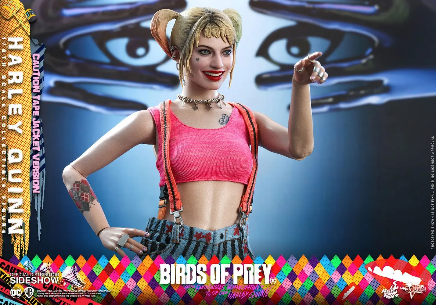 Birds of Prey Movie Masterpiece 1/6 Harley Quinn (Caution Tape Jacket Version) akciófigura 29 cm termékfotó