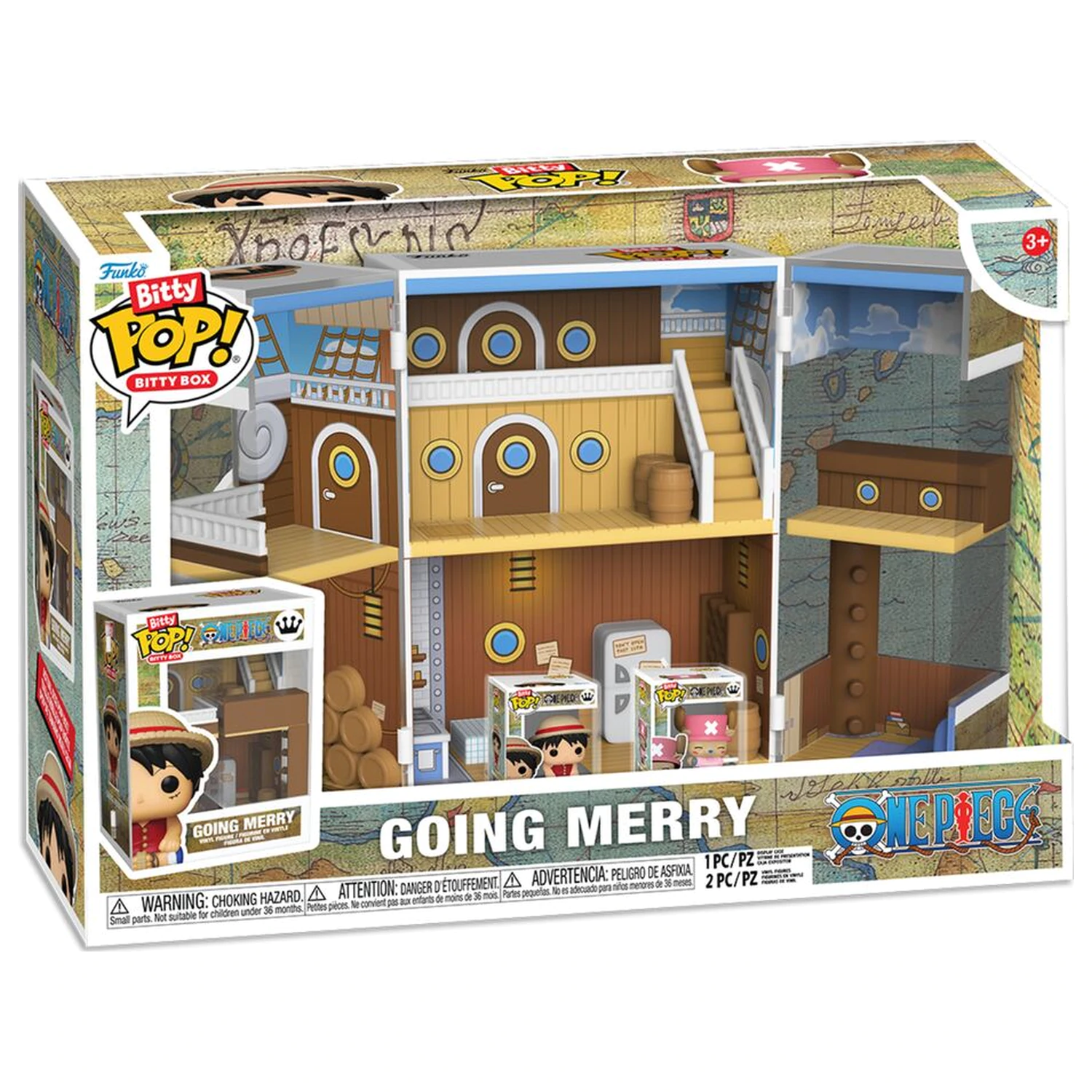 Bitty Boxes figura One Piece Going Merry figura tartó termékfotó