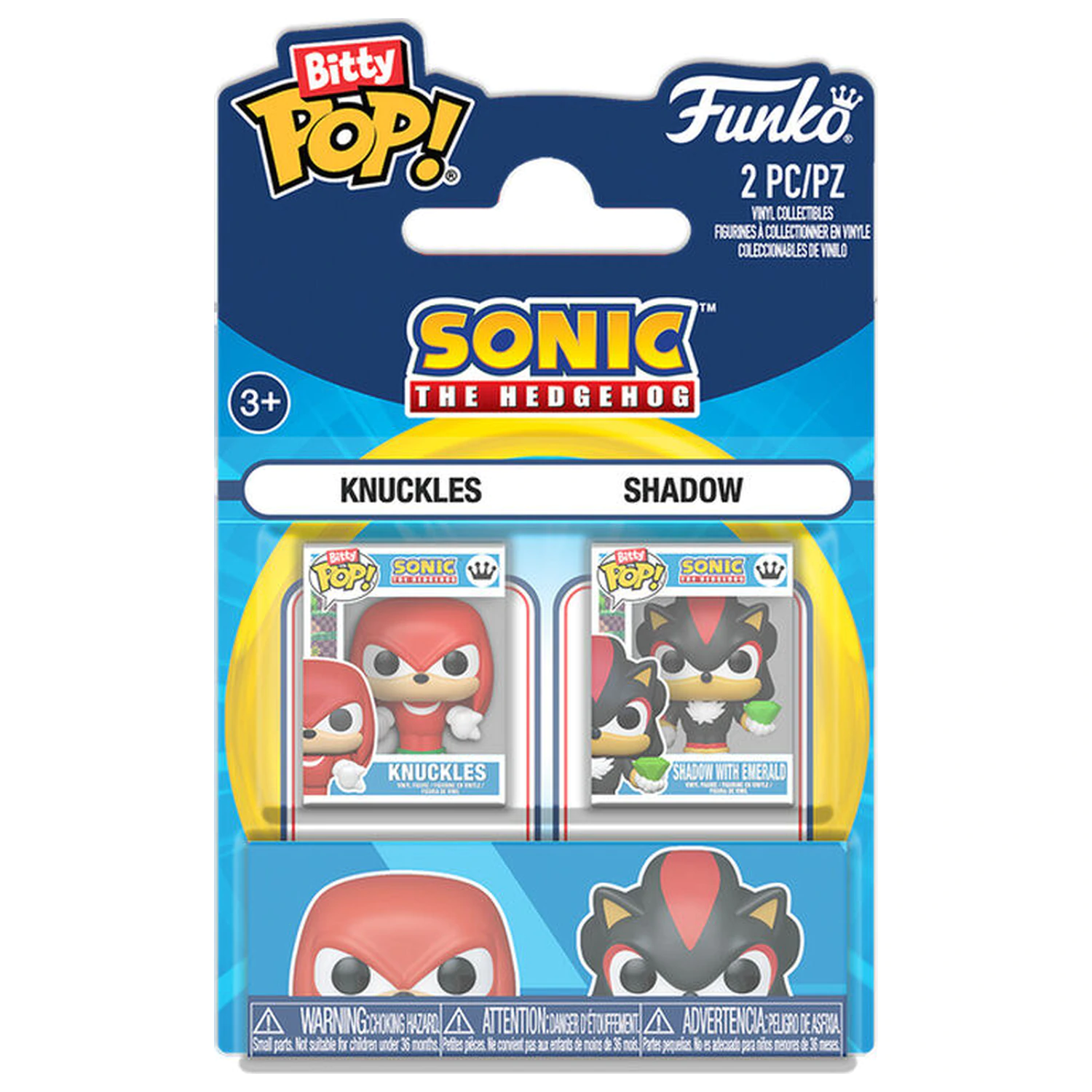 Bitty Funko POP 2db-os figura csomag Sonic The Hedgehog - Knuckles & Shadow termékfotó