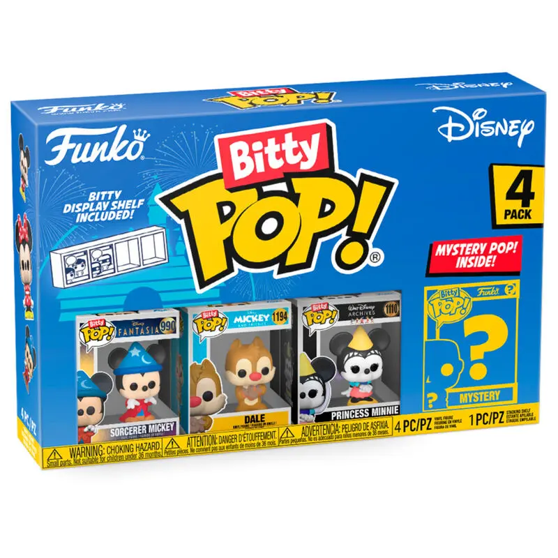 Disney Bitty POP! Vinyl Figure 4-Pack Sorcerer Mickey 2,5 cm termékfotó