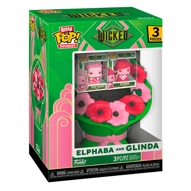 Bitty Funko POP Bouquet figura Wicked Elphaba &amp; Glinda Valentine termékfotó