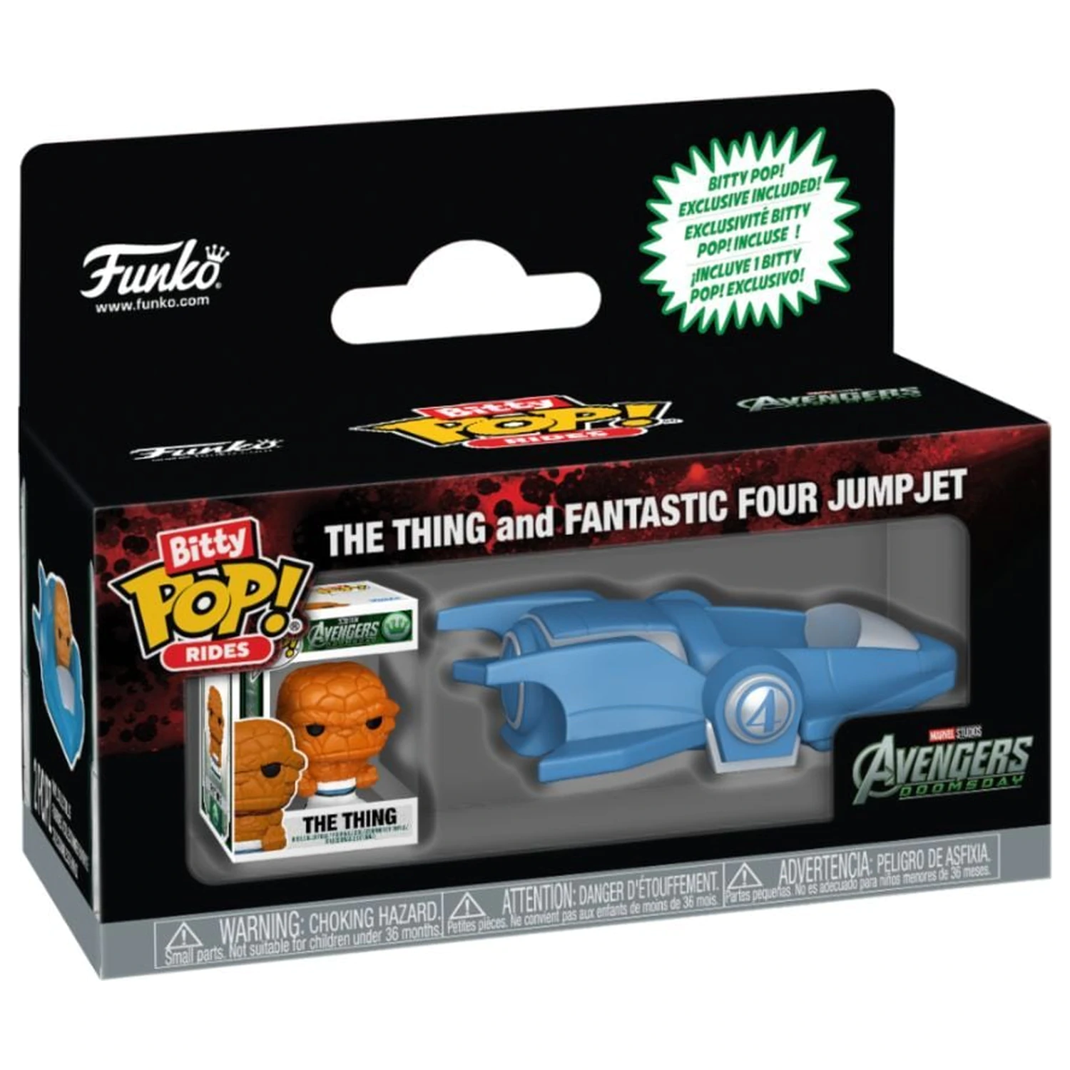 Bitty Funko POP figura Ride Marvel Studios Avengers Doomsday he Thing And Fantastic Four Jump Jet termékfotó