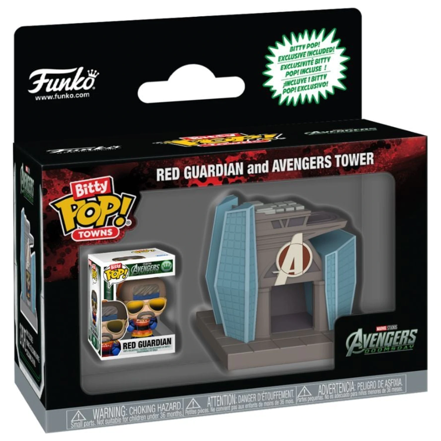 Bitty Funko POP figura Ride Marvel Studios Avengers Doomsday Red Guardian And Avengers Tower termékfotó