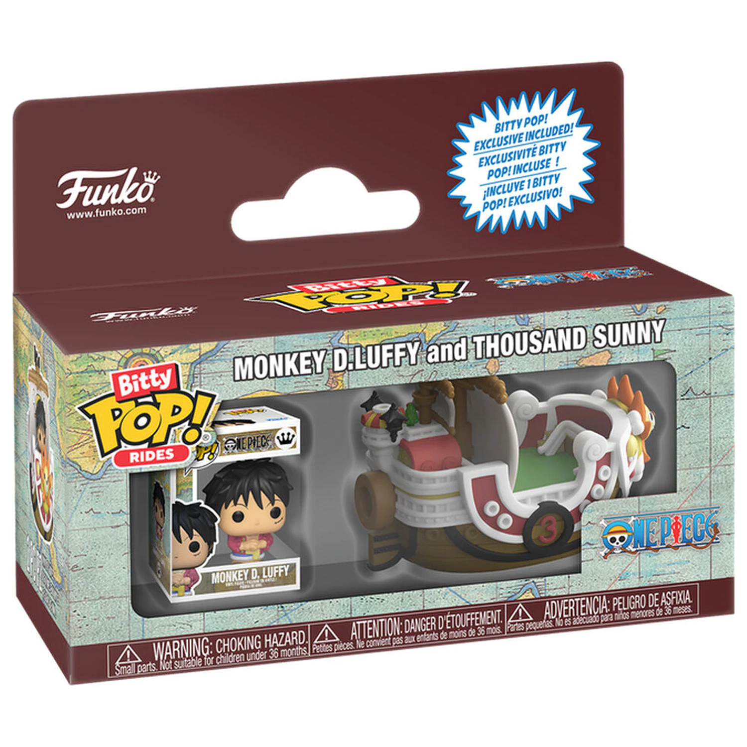 Bitty Funko POP figura Ride One Pice Monkey D.Luffy and Thousand Sunny termékfotó