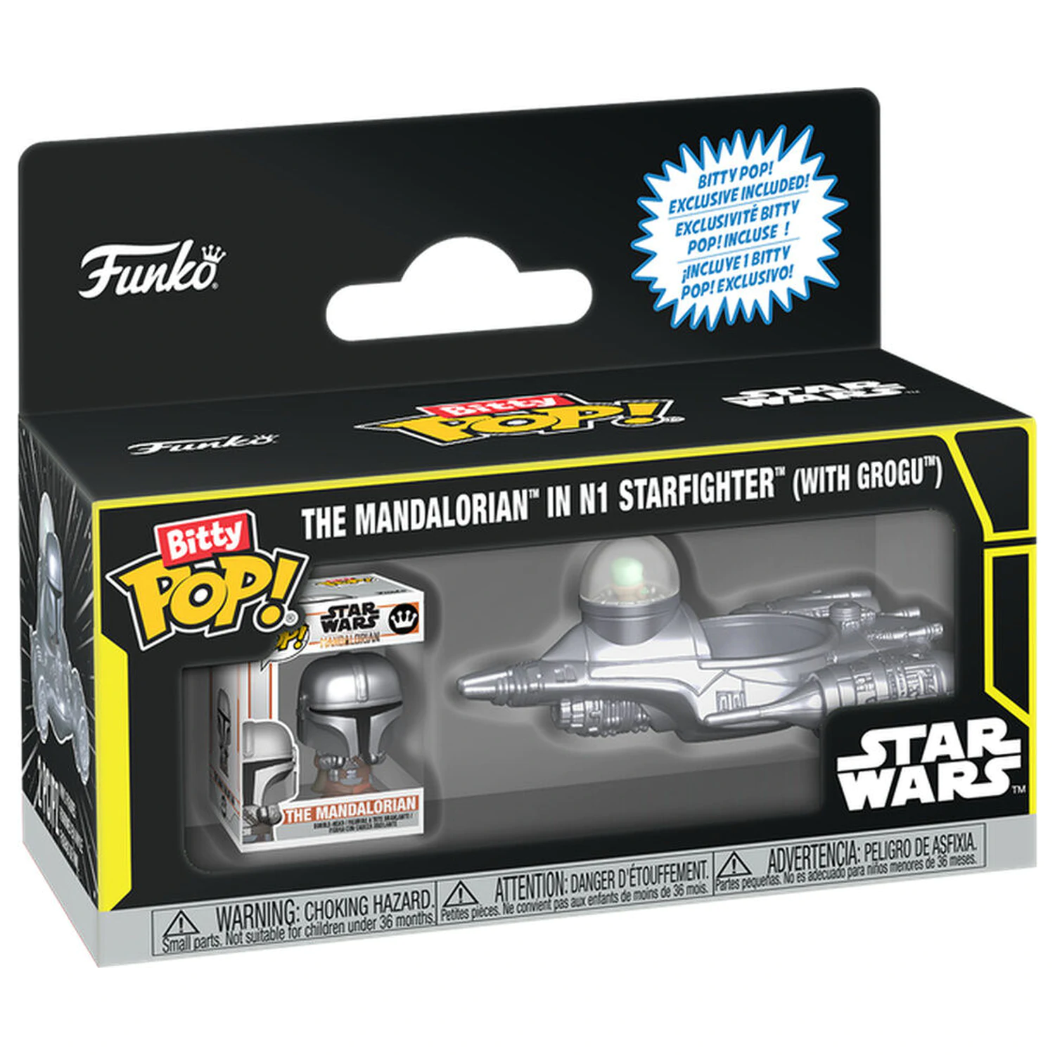 Bitty Funko POP figura Ride Star Wars The Mandalorian In N1 Starfighter With Grogu termékfotó