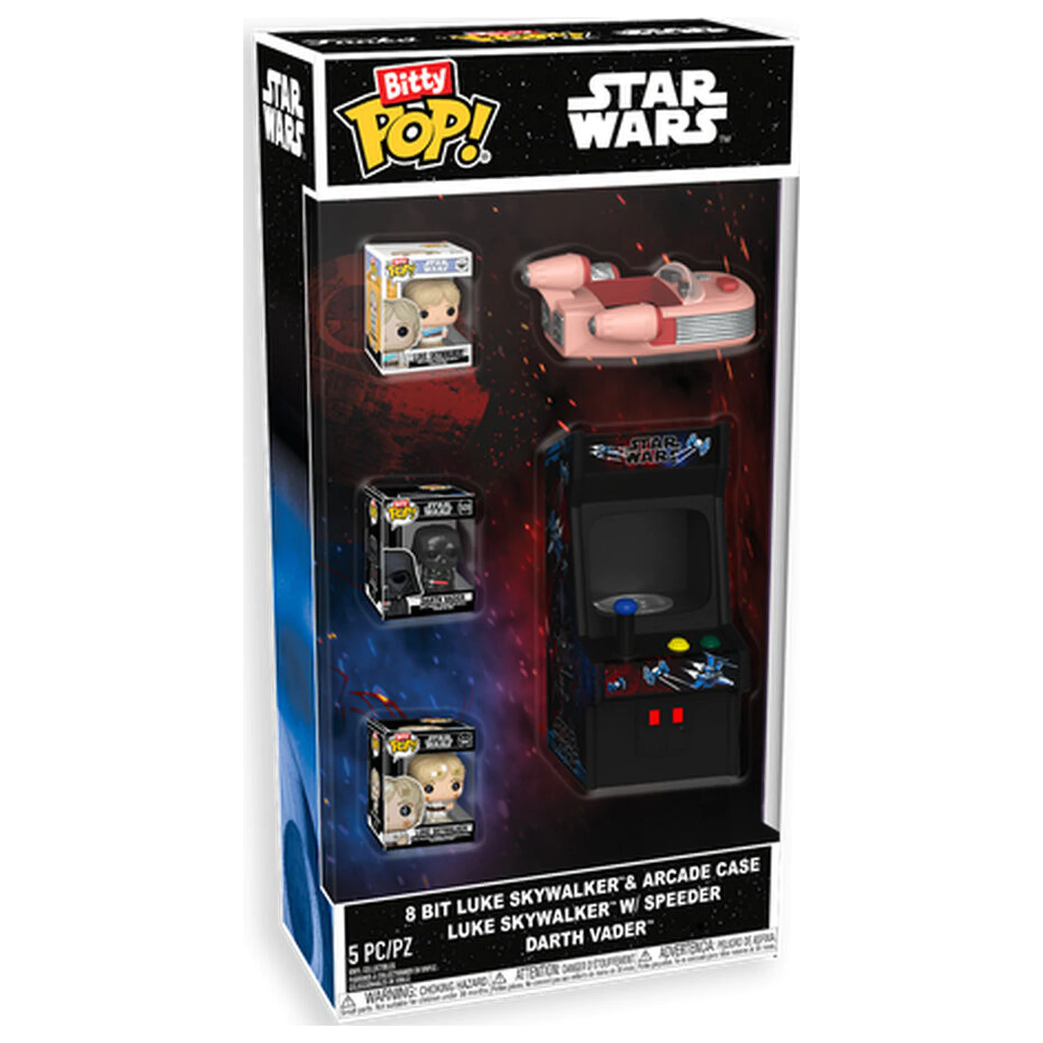Bitty Funko POP figura Star Wars 8 Bit Luke Skywalker & Arcade Case termékfotó