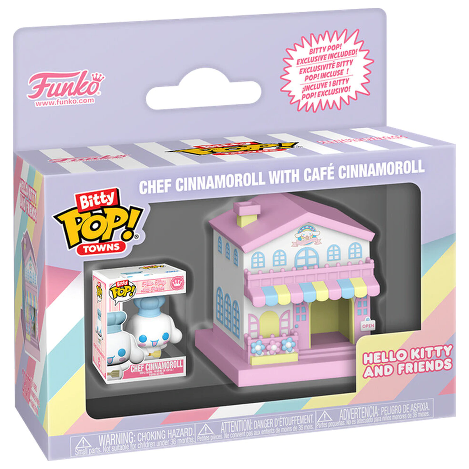 Bitty Funko POP figura Town Hello Kitty and Friends Chef Cinnamoroll With Cafe Cinnamoroll termékfotó
