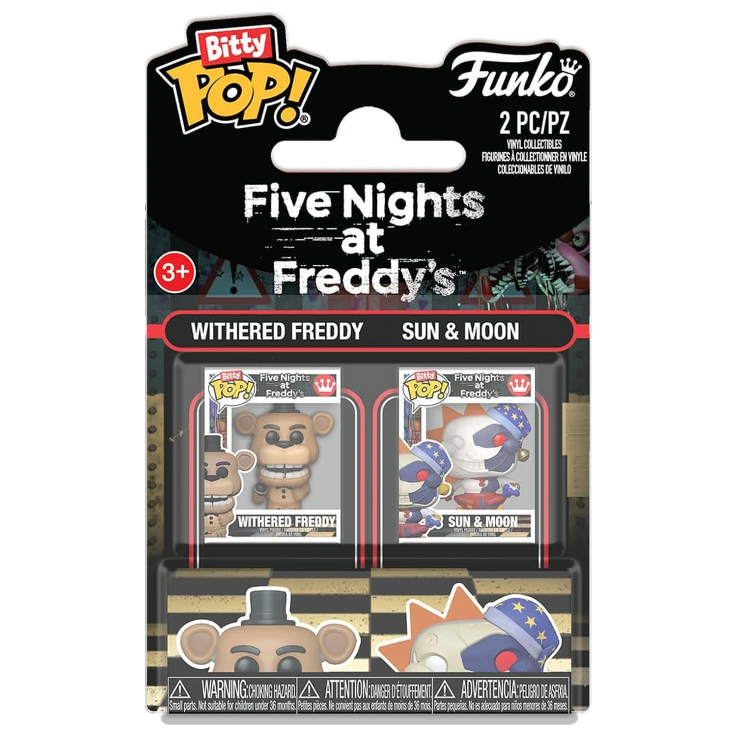 Bitty Funko POP Five Nights at Freddys 2db-os figura csomag Withered Freddy - Sun & Moon termékfotó