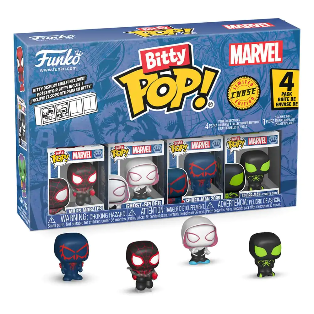 Bitty Funko POP Marvel Spider-Man  Vinyl figura 4 db-os csomag Miles Morales termékfotó