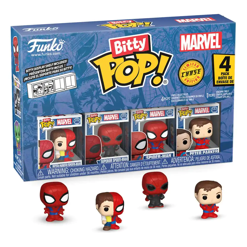 Bitty Funko POP Marvel Spider-Man  Vinyl figura 4 db-os csomag Parker Split termékfotó