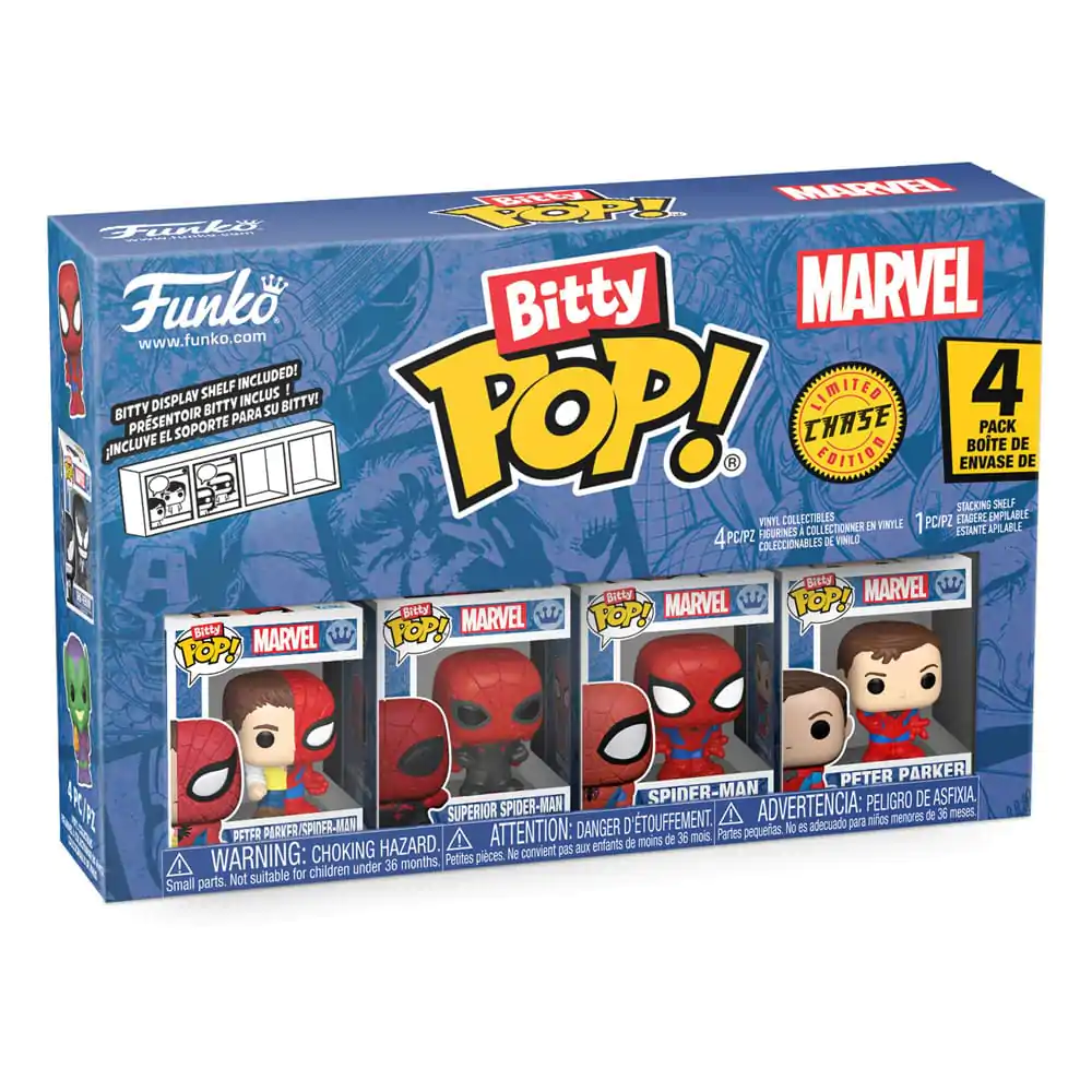 Bitty Funko POP Marvel Spider-Man  Vinyl figura 4 db-os csomag Parker Split termékfotó