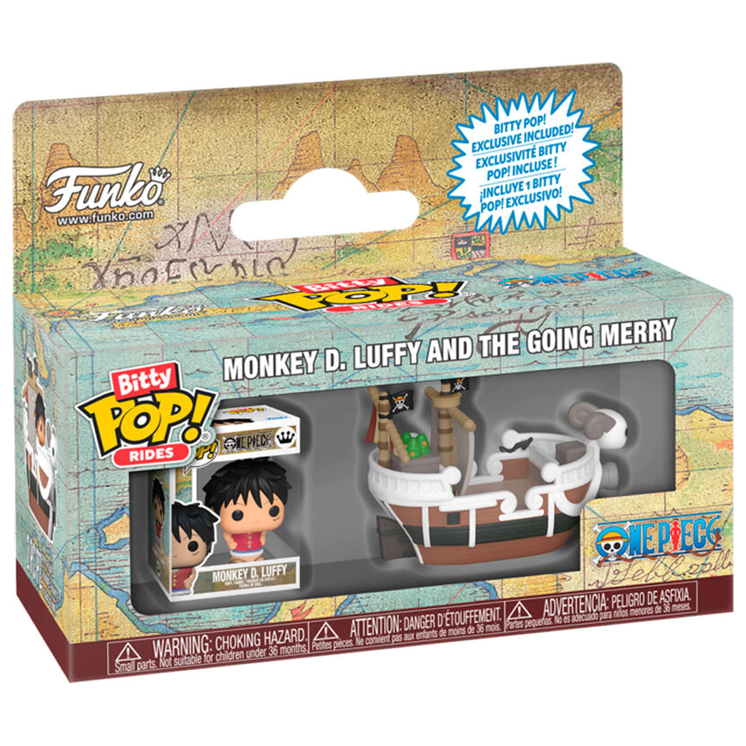 Bitty Funko POP Ride figura One Piece Monkey D. Luffy and the Going Merry termékfotó