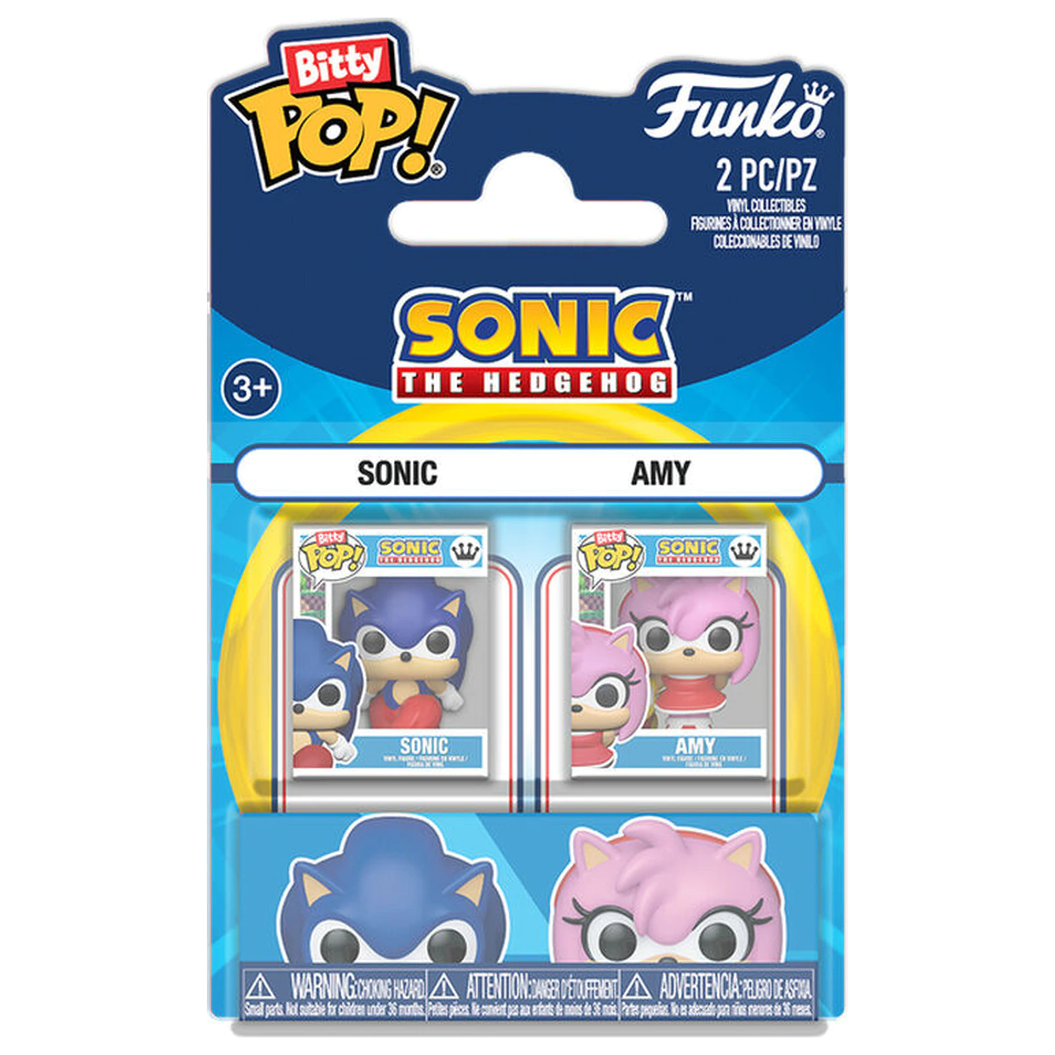 Bitty Funko POP Sonic The Hedgehog 2db-os figura csomag - Sonic & Amy Rose termékfotó