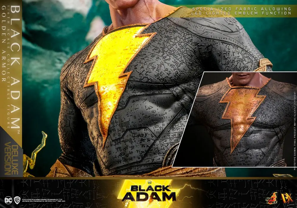 Black Adam DX 1/6 Black Adam (Golden Armor) Deluxe Version akciófigura 33 cm termékfotó