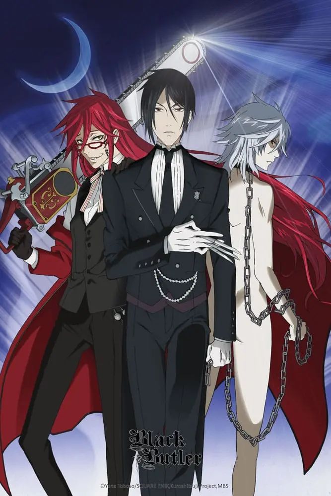 Black Butler Sebastian, Grell &amp; Pluto felakasztható poszter 60 x 90 cm termékfotó