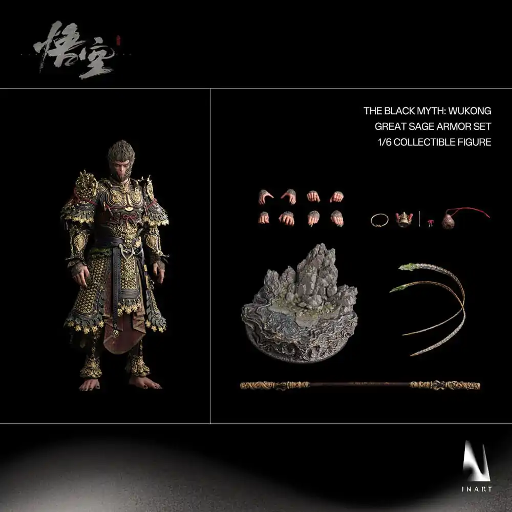 Black Myth: Wukong 1/6 Great Sage Armor Wukong akciófigura 40 cm termékfotó