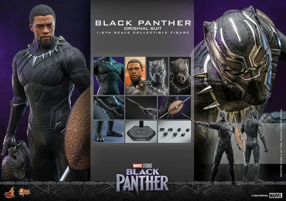 Black Panther Movie Masterpiece 1/6 Black Panther (Original Suit) akciófigura 31 cm termékfotó