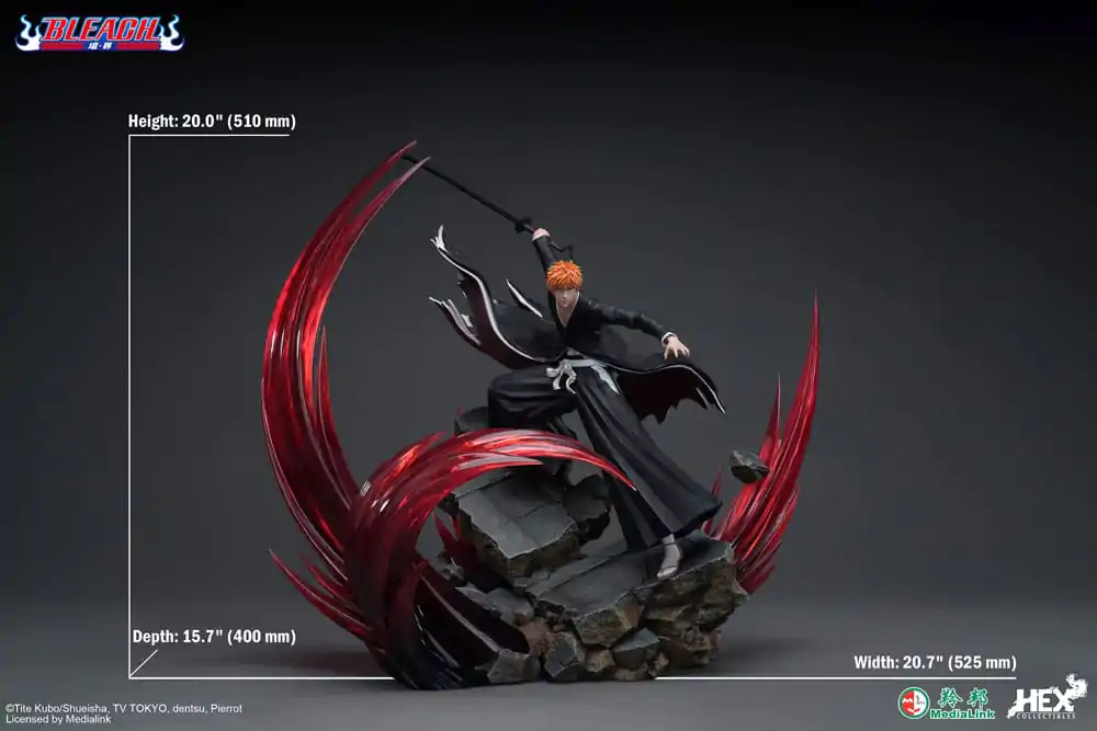 Bleach Elite Dynamic 1/6 Ichigo Kurosaki szobor figura 51 cm termékfotó